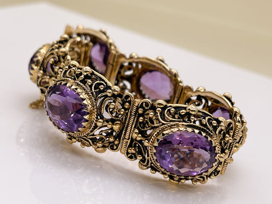 Vintage Amethyst Amethyst Bracelet - Premium Bracelet from All The Best Vintage - Just $5900! Shop now at All The Best Vintage