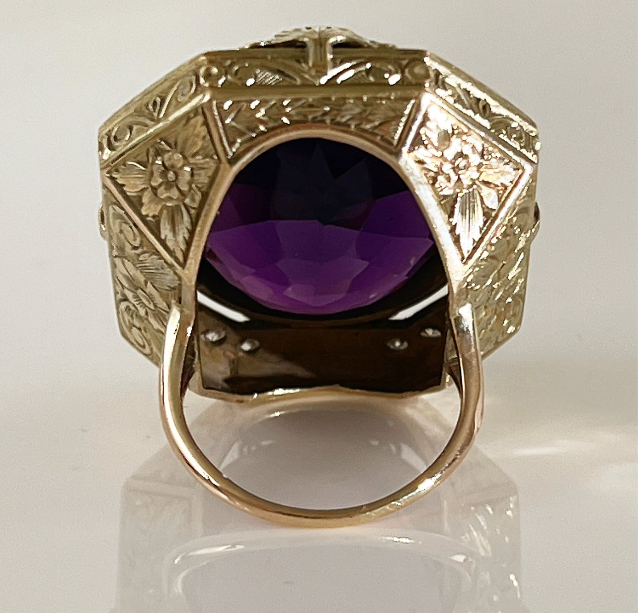 Gorgeous Vintage Amethyst and Diamond Ring - Premium from All The Best Vintage - Just $4800! Shop now at All The Best Vintage