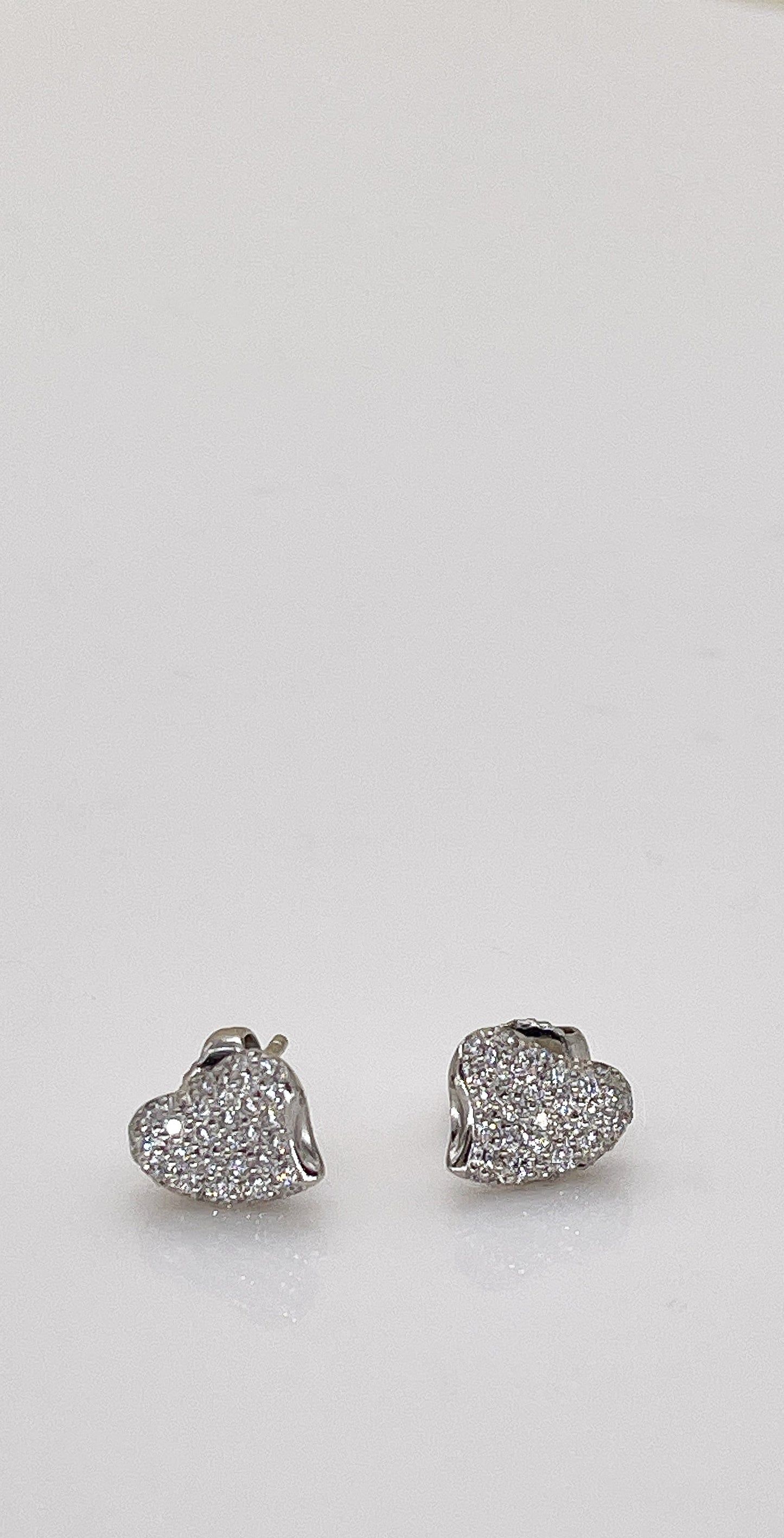 Tiffany & Co Vintage Elsa Peretti Full Heart Diamond Earrings - Premium Earrings from All The Best Vintage - Just $3600! Shop now at All The Best Vintage