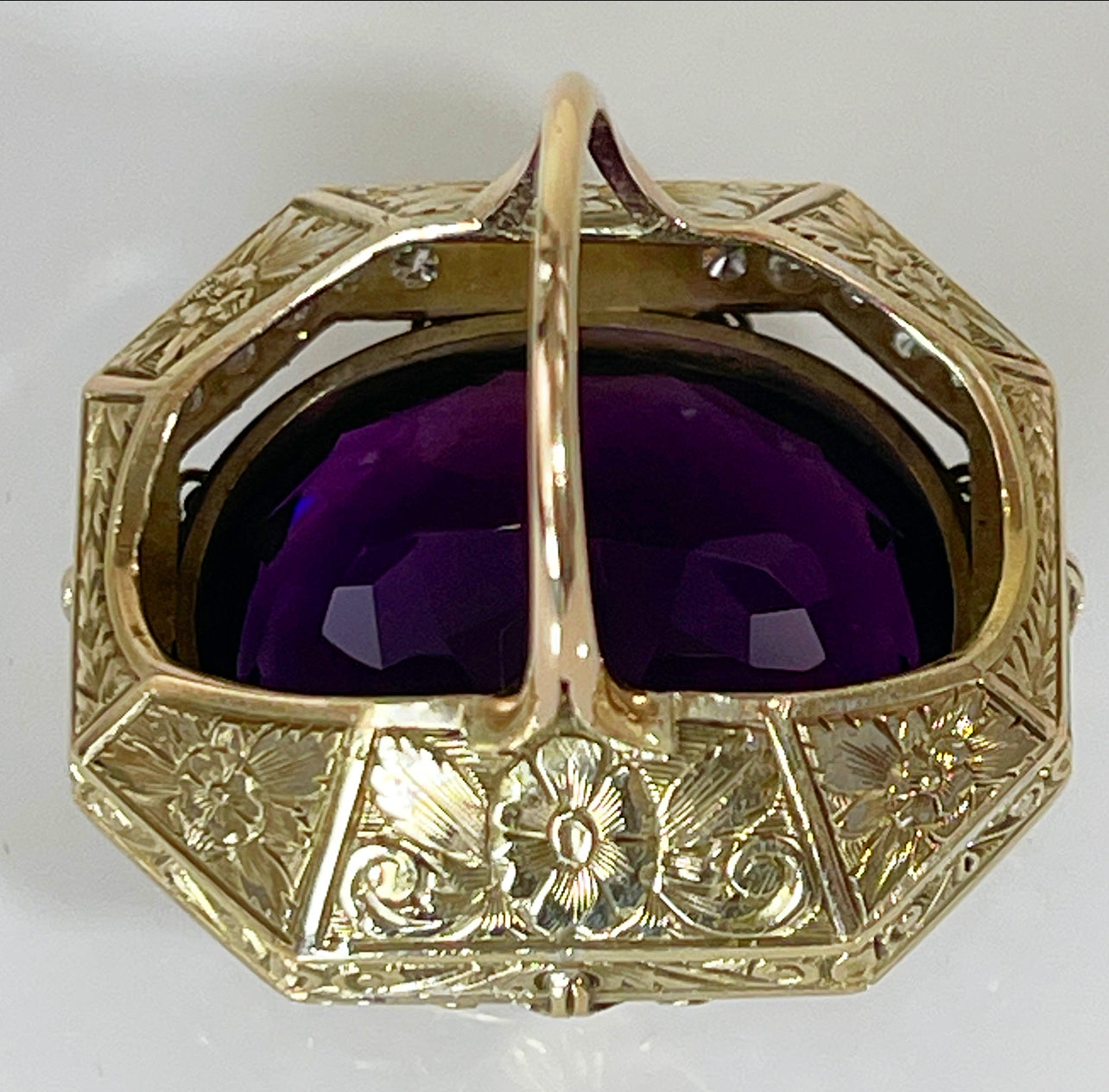 Gorgeous Vintage Amethyst and Diamond Ring - Premium from All The Best Vintage - Just $4800! Shop now at All The Best Vintage