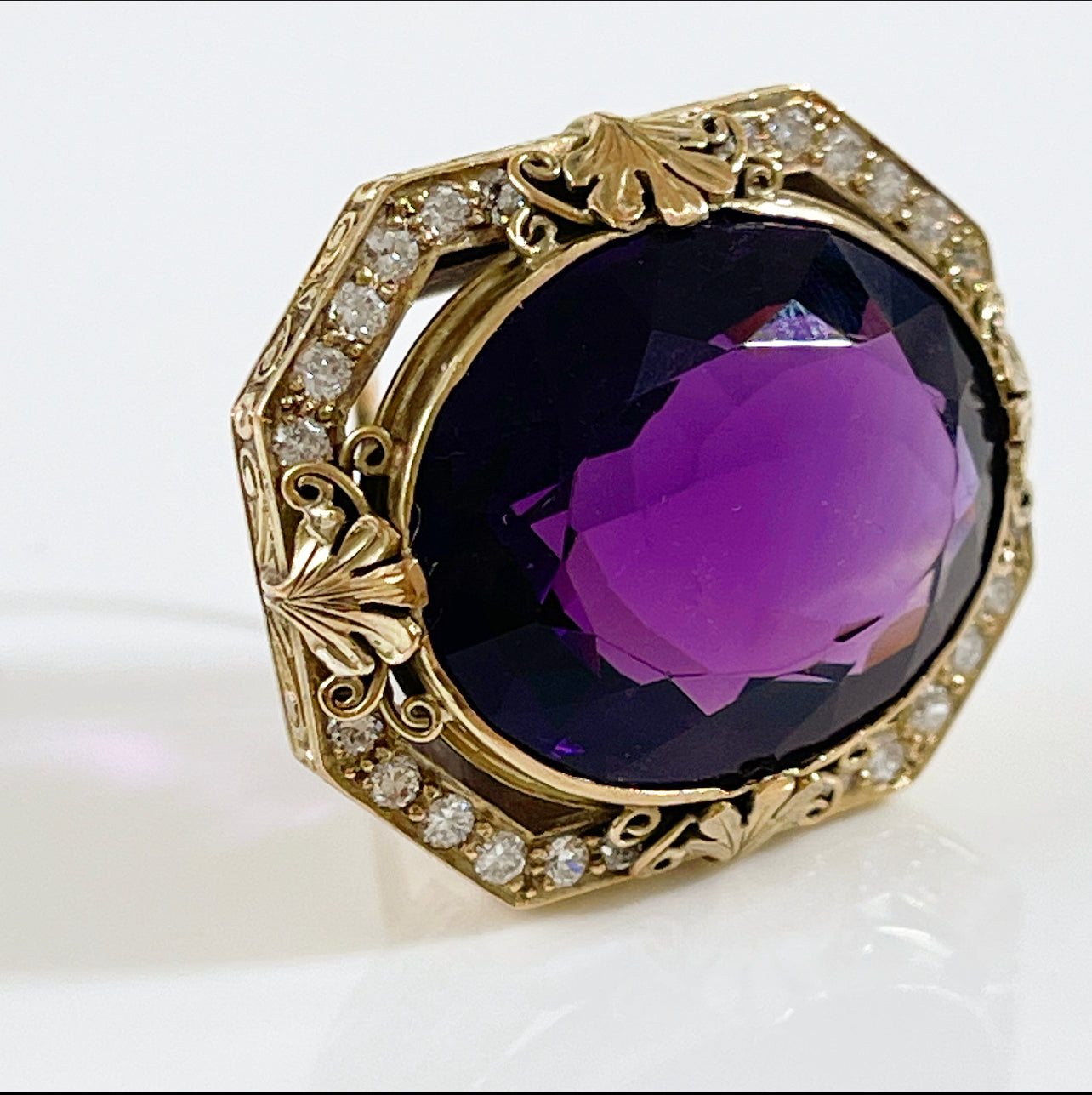 Gorgeous Vintage Amethyst and Diamond Ring - Premium from All The Best Vintage - Just $4800! Shop now at All The Best Vintage
