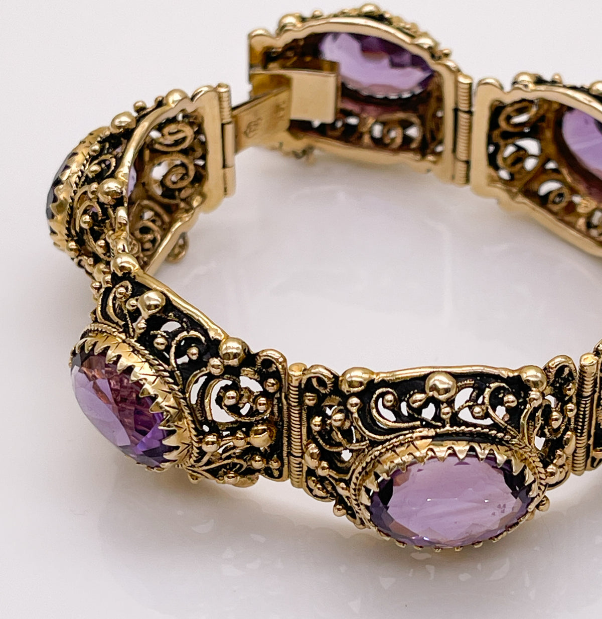 Vintage Amethyst Amethyst Bracelet - Premium Bracelet from All The Best Vintage - Just $5900! Shop now at All The Best Vintage