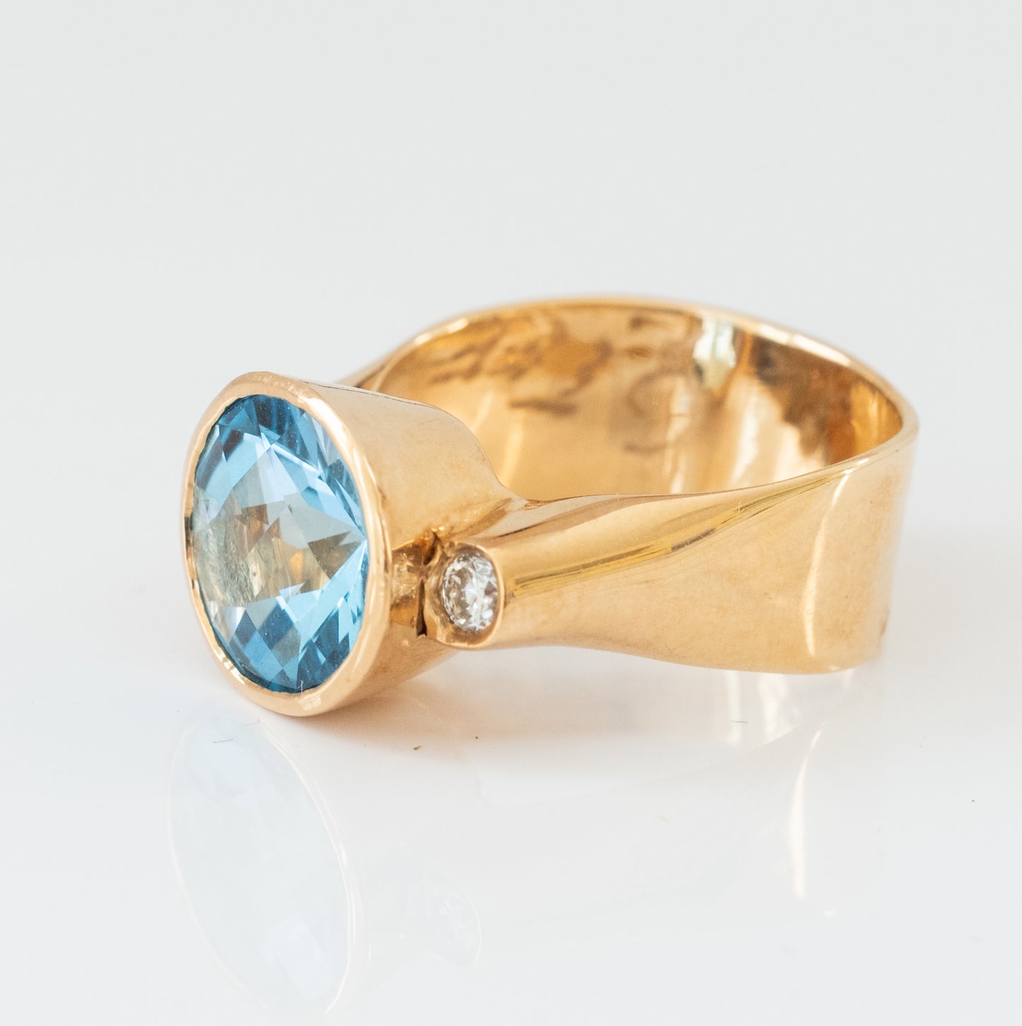 Vintage OOAK Artisan Blue Topaz Ring - Premium from All The Best Vintage - Just $995! Shop now at All The Best Vintage