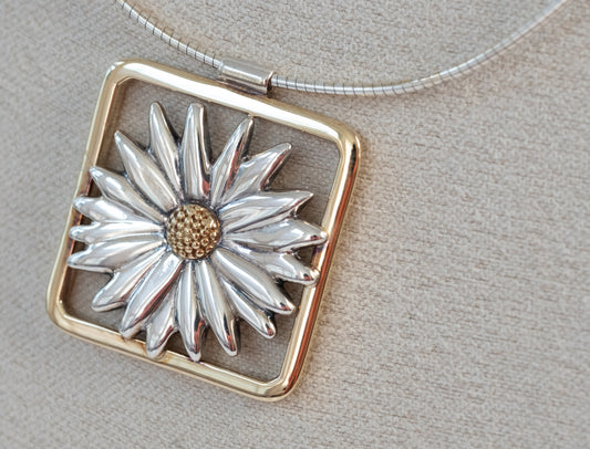 Vintage Tiffany Flower Necklace - Sterling & 18K Gold - Premium necklace from All The Best Vintage - Just $695! Shop now at All The Best Vintage