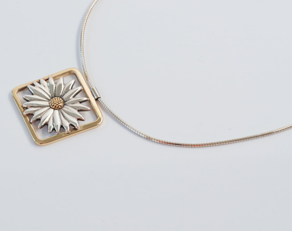 Vintage Tiffany Flower Necklace - Sterling & 18K Gold - Premium necklace from All The Best Vintage - Just $695! Shop now at All The Best Vintage