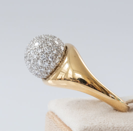HOLD for DR Tiffany & Co Paloma Picasso Vintage Diamond Ball Ring 18K - Premium Ring from All The Best Vintage - Just $5495! Shop now at All The Best Vintage