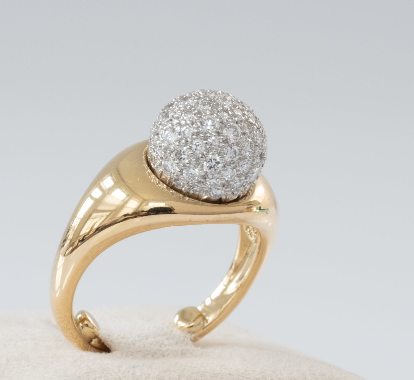 HOLD for DR Tiffany & Co Paloma Picasso Vintage Diamond Ball Ring 18K - Premium Ring from All The Best Vintage - Just $5495! Shop now at All The Best Vintage