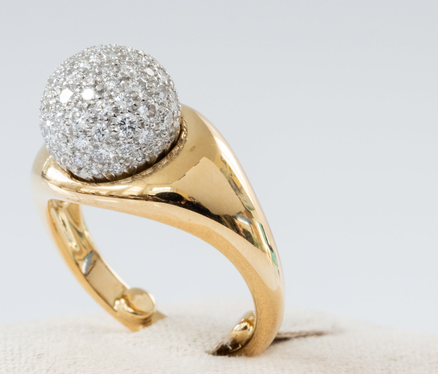 HOLD for DR Tiffany & Co Paloma Picasso Vintage Diamond Ball Ring 18K - Premium Ring from All The Best Vintage - Just $5495! Shop now at All The Best Vintage