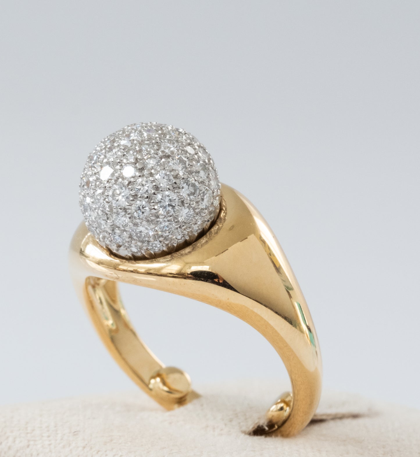 HOLD for DR Tiffany & Co Paloma Picasso Vintage Diamond Ball Ring 18K - Premium Ring from All The Best Vintage - Just $5495! Shop now at All The Best Vintage