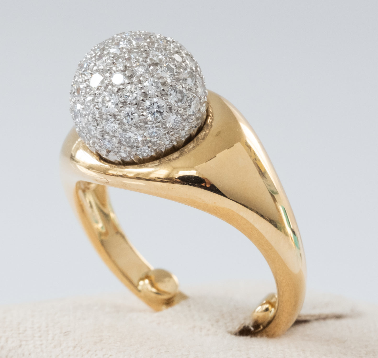 HOLD for DR Tiffany & Co Paloma Picasso Vintage Diamond Ball Ring 18K - Premium Ring from All The Best Vintage - Just $5495! Shop now at All The Best Vintage