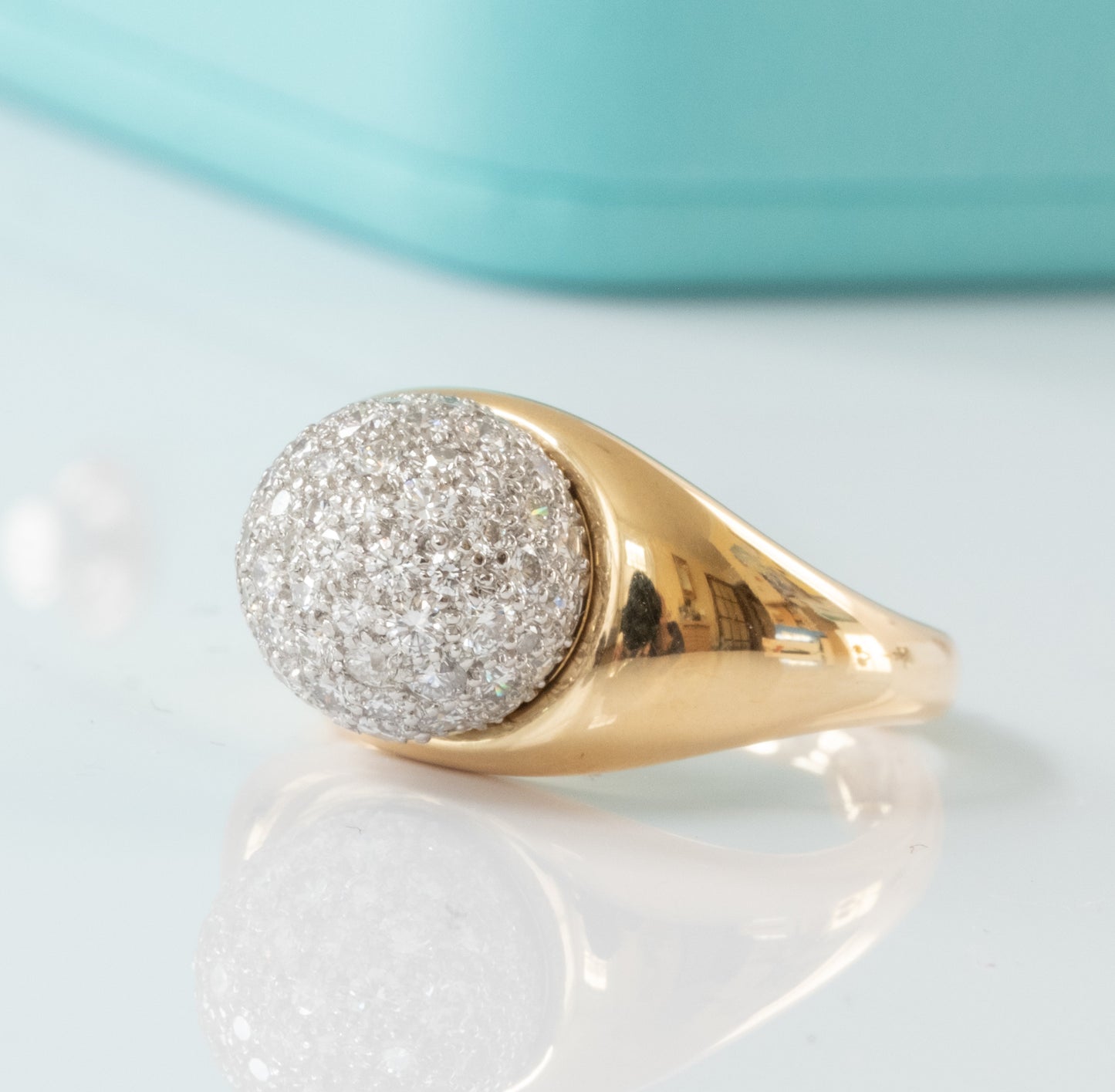 HOLD for DR Tiffany & Co Paloma Picasso Vintage Diamond Ball Ring 18K - Premium Ring from All The Best Vintage - Just $5495! Shop now at All The Best Vintage