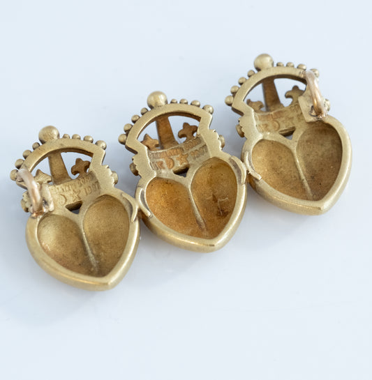 Vintage Kieselstein Cord 18K Three Crowned Hearts Pendant - Premium Pendant from All The Best Vintage - Just $4450! Shop now at All The Best Vintage