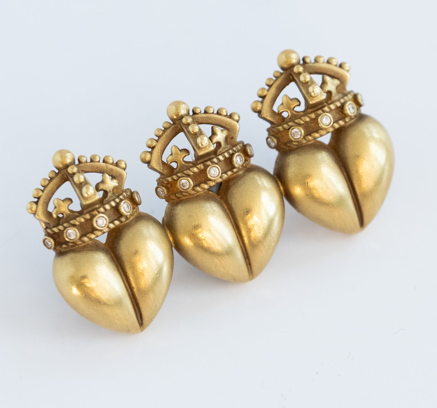 Vintage Kieselstein Cord 18K Three Crowned Hearts Pendant - Premium Pendant from All The Best Vintage - Just $4450! Shop now at All The Best Vintage