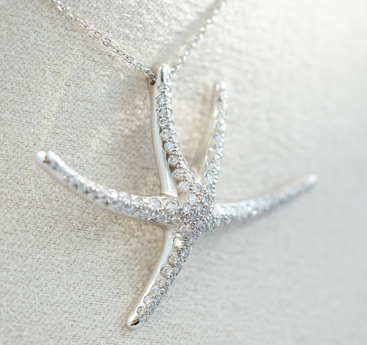Tiffany & Co Vintage Elsa Peretti Diamond Starfish Necklace - Premium necklace from All The Best Vintage - Just $8950! Shop now at All The Best Vintage