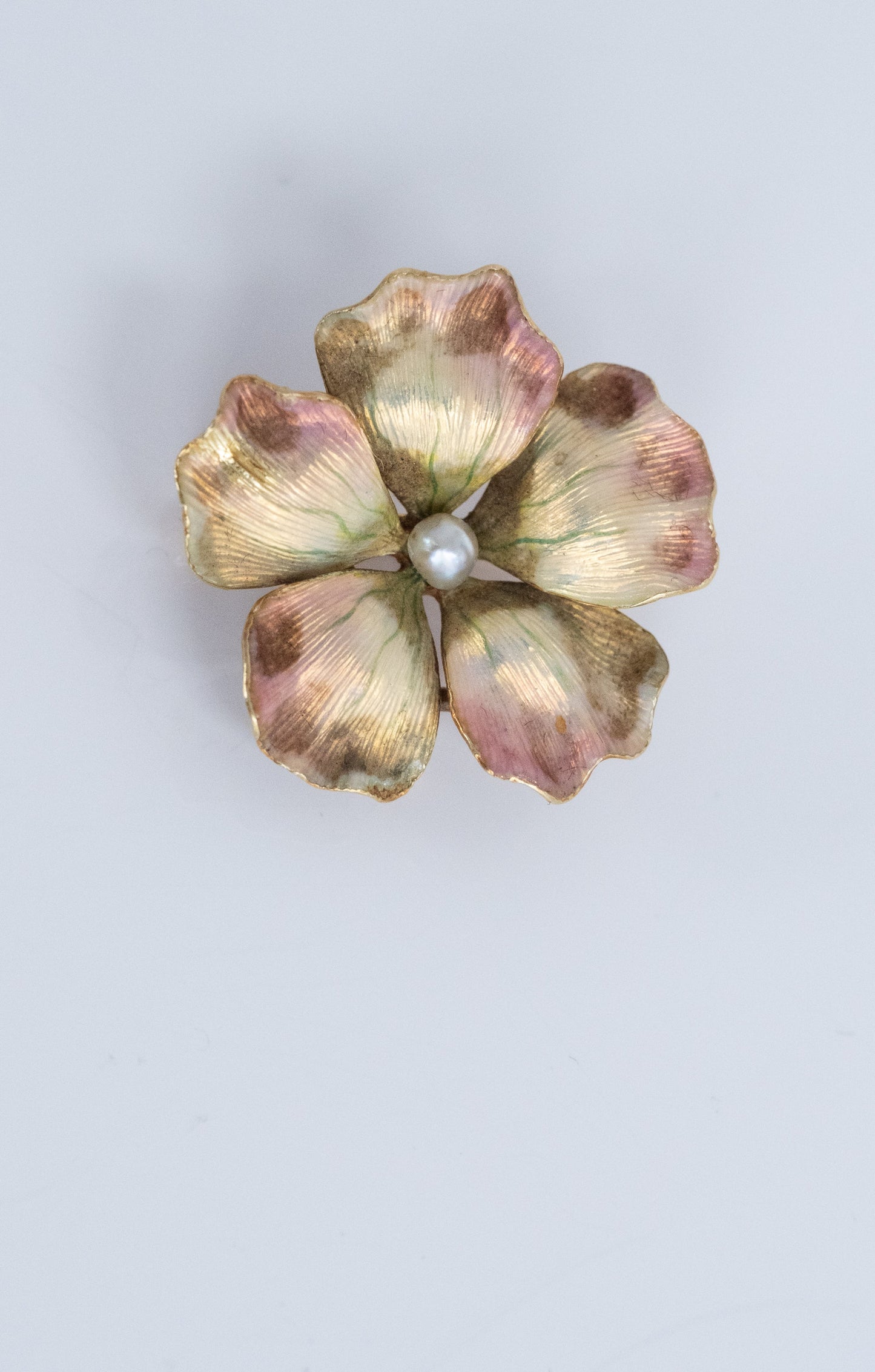 Antique Art Nouveau 14K Enamel and Pearl Pin / Pendant - Premium Brooch from All The Best Vintage - Just $795! Shop now at All The Best Vintage