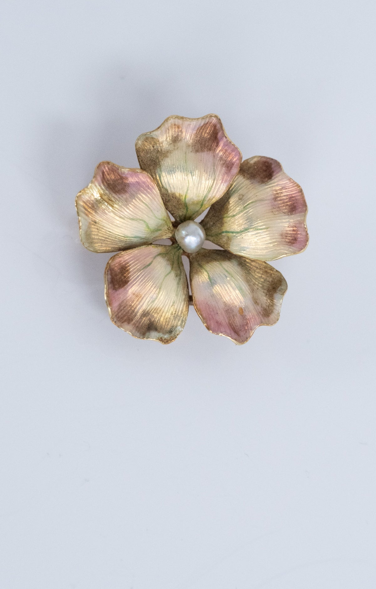 Antique Art Nouveau 14K Enamel and Pearl Pin / Pendant - Premium Brooch from All The Best Vintage - Just $795! Shop now at All The Best Vintage