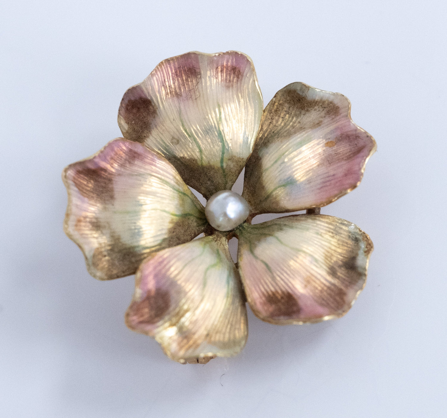 Antique Art Nouveau 14K Enamel and Pearl Pin / Pendant - Premium Brooch from All The Best Vintage - Just $795! Shop now at All The Best Vintage