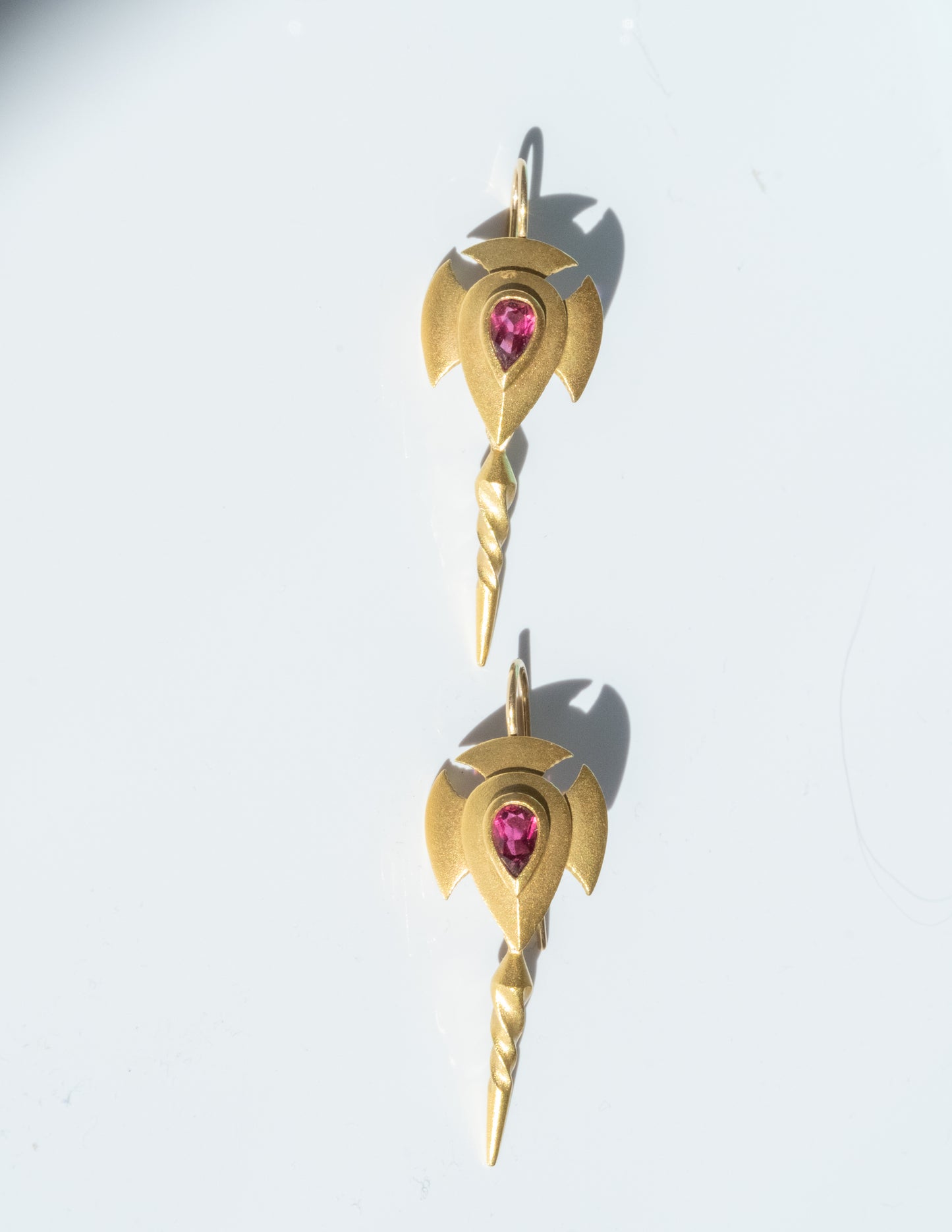 18K Gold Tourmaline Drop Earrings - Premium Earrings from All The Best Vintage - Just $2395! Shop now at All The Best Vintage