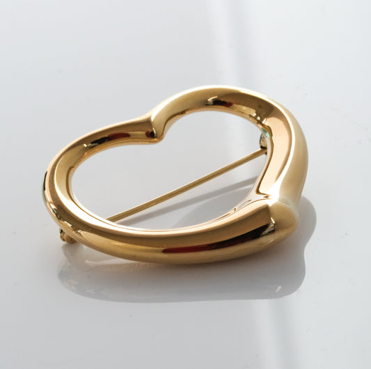 Elsa Peretti for Tiffany Vintage 18K Gold Heart Brooch Pin - Premium Brooch from All The Best Vintage - Just $3600! Shop now at All The Best Vintage