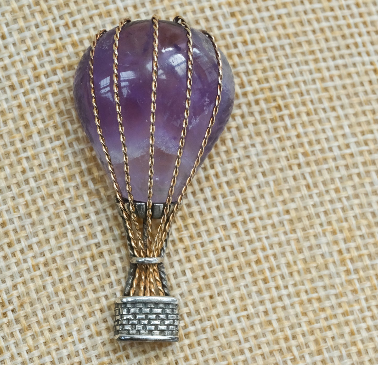 Vintage Amethyst Hot Air Balloon Pin - Premium Brooch from All The Best Vintage - Just $695! Shop now at All The Best Vintage