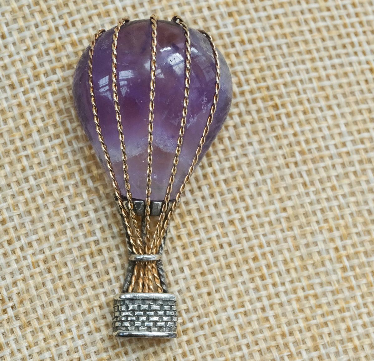 Vintage Amethyst Hot Air Balloon Pin - Premium Brooch from All The Best Vintage - Just $695! Shop now at All The Best Vintage