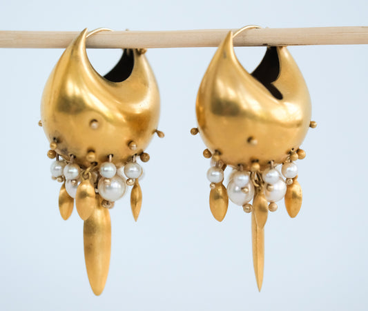 Ted Muehling Vintage Earrings with Pearls - Premium Earrings from All The Best Vintage - Just $1495! Shop now at All The Best Vintage