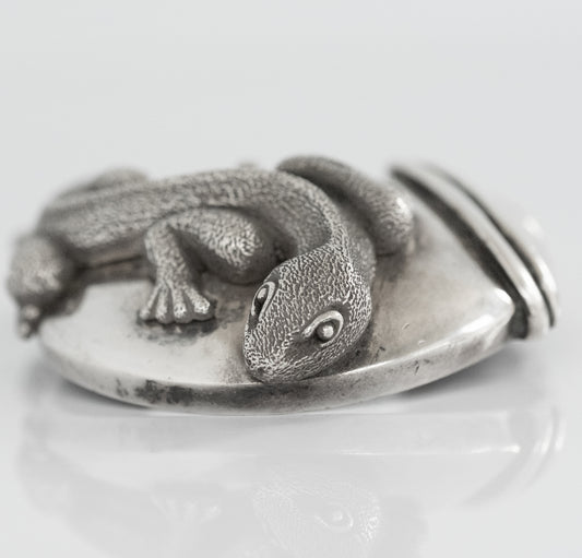 Kieselstein-Cord Sterling Silver Salamander Belt Buckle - Premium Belt Buckle from All The Best Vintage - Just $695! Shop now at All The Best Vintage
