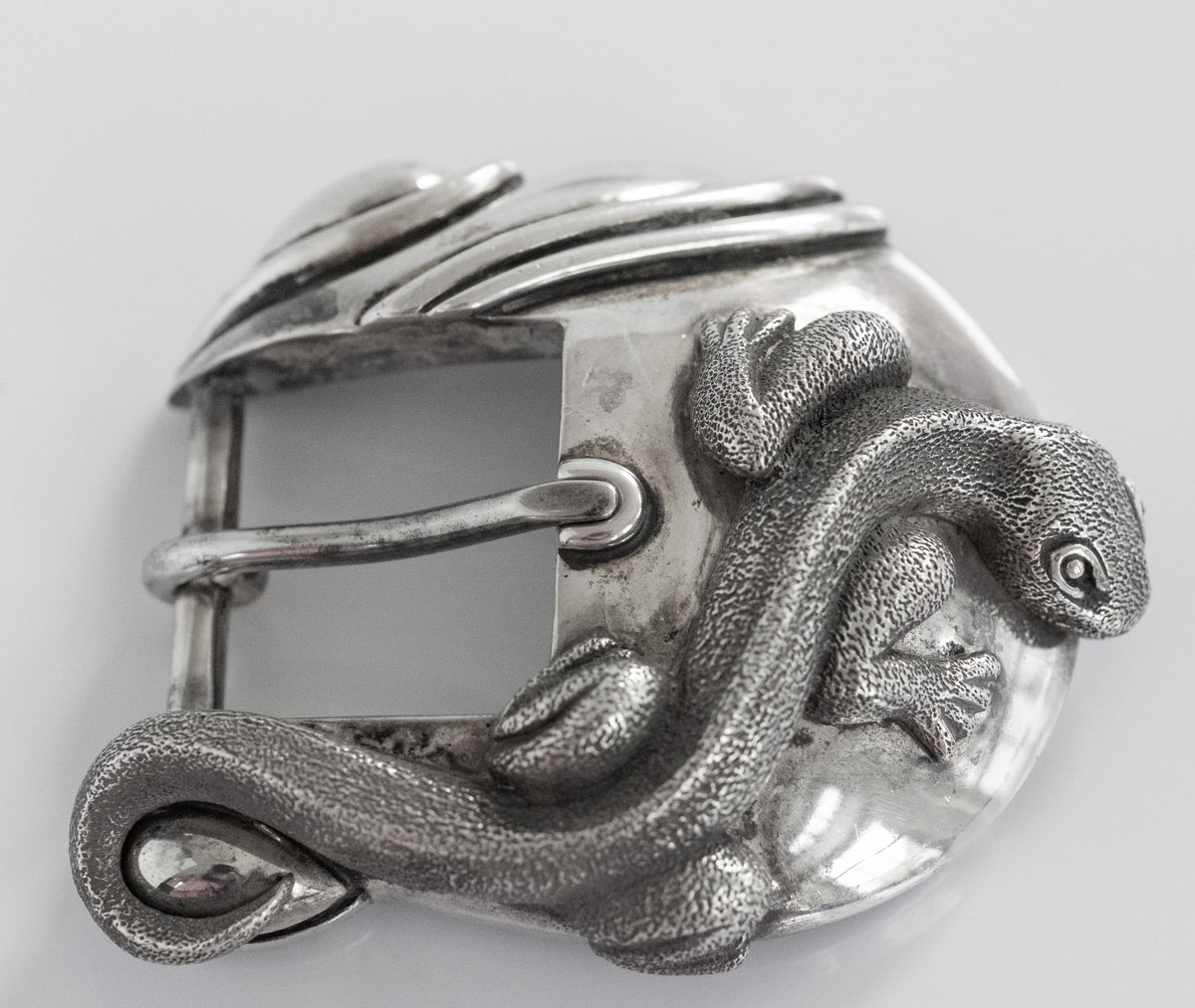 Kieselstein-Cord Sterling Silver Salamander Belt Buckle - Premium Belt Buckle from All The Best Vintage - Just $695! Shop now at All The Best Vintage