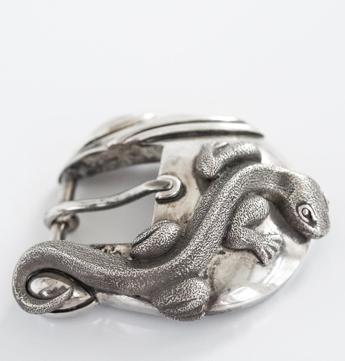 Kieselstein-Cord Sterling Silver Salamander Belt Buckle - Premium Belt Buckle from All The Best Vintage - Just $695! Shop now at All The Best Vintage