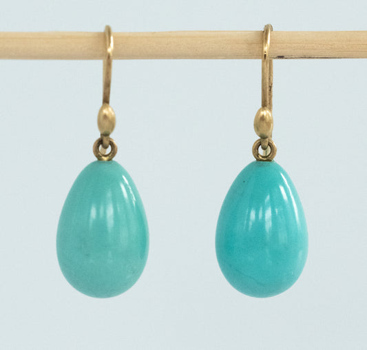 Ted Muehling Hand Cut Turquoise Earrings - Premium Earrings from All The Best Vintage - Just $1! Shop now at All The Best Vintage