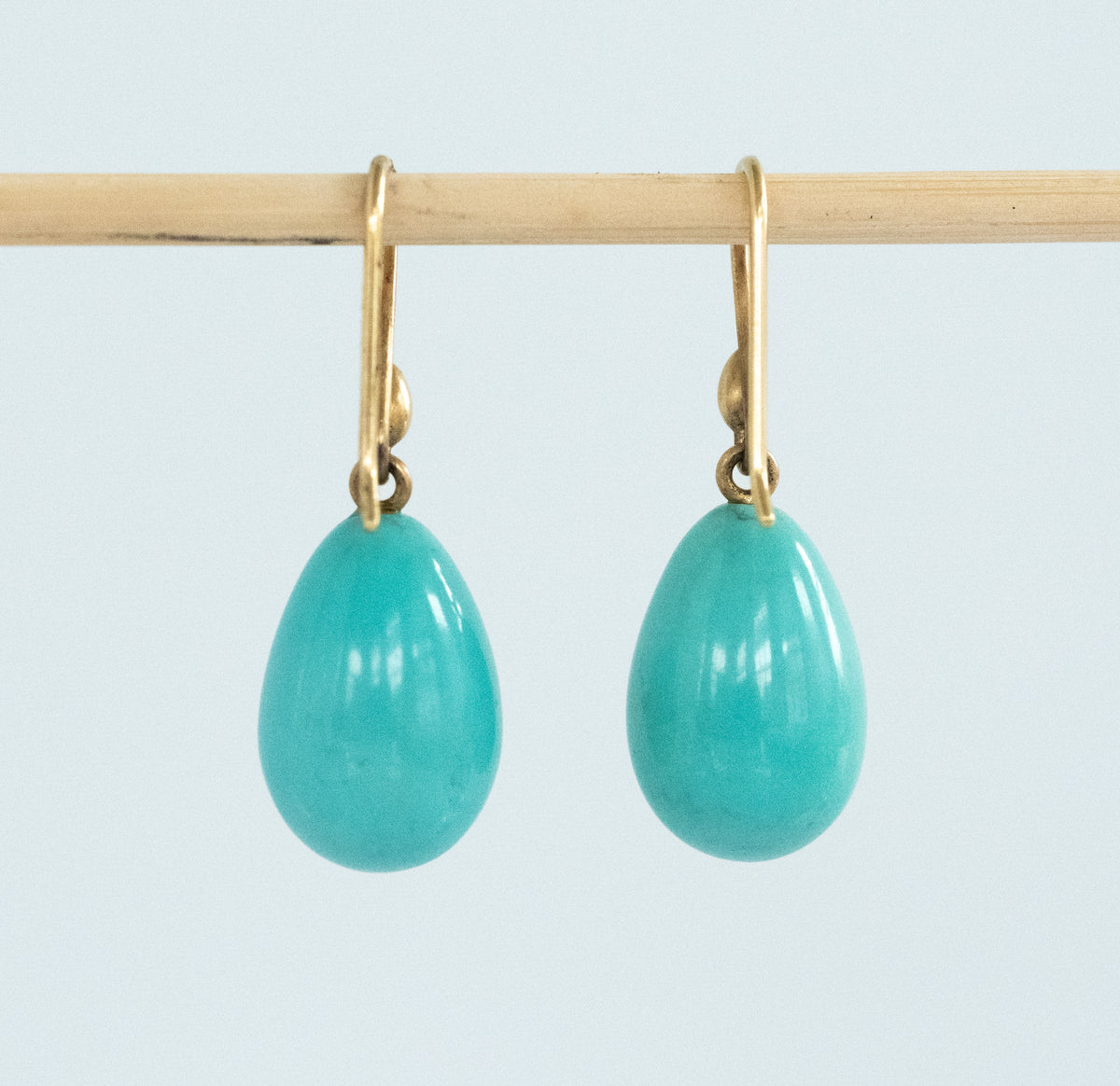 Ted Muehling Hand Cut Turquoise Earrings - Premium Earrings from All The Best Vintage - Just $1! Shop now at All The Best Vintage
