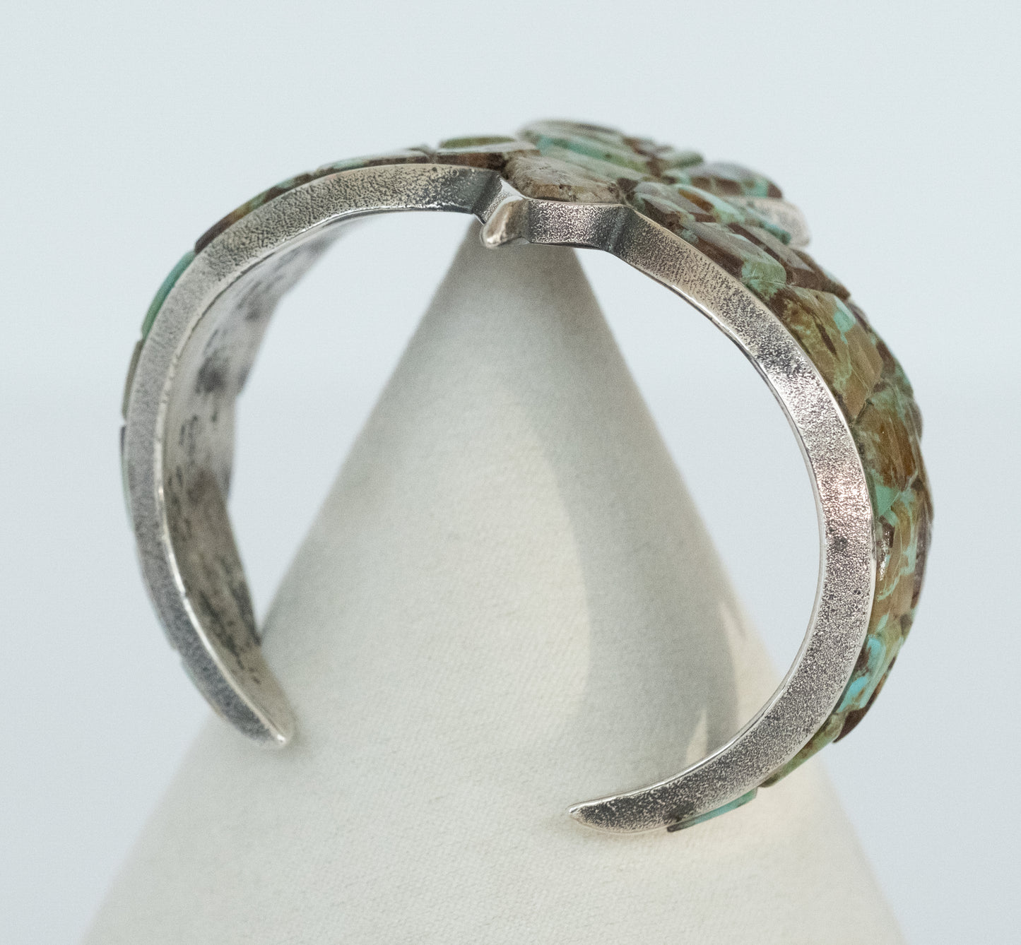 Aaron Anderson Sterling Tufa Cast Number 8 Turquoise Eagle Cuff Bracelet - Premium Bracelet from All The Best Vintage - Just $4250! Shop now at All The Best Vintage