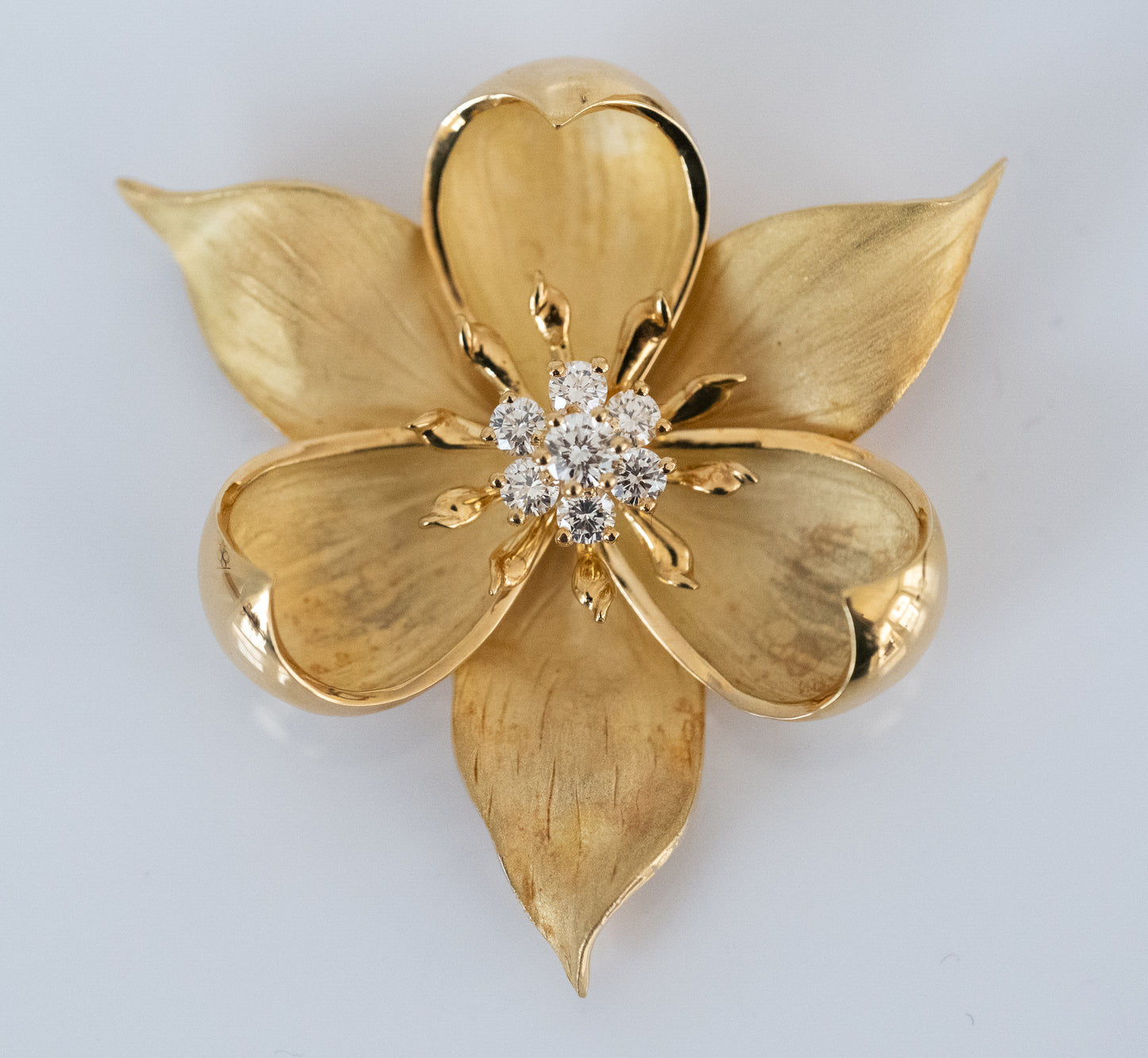 Tiffany and Co. 18K Vintage Diamond Dogwwod Flower Brooch - Premium Brooch from All The Best Vintage - Just $9650! Shop now at All The Best Vintage