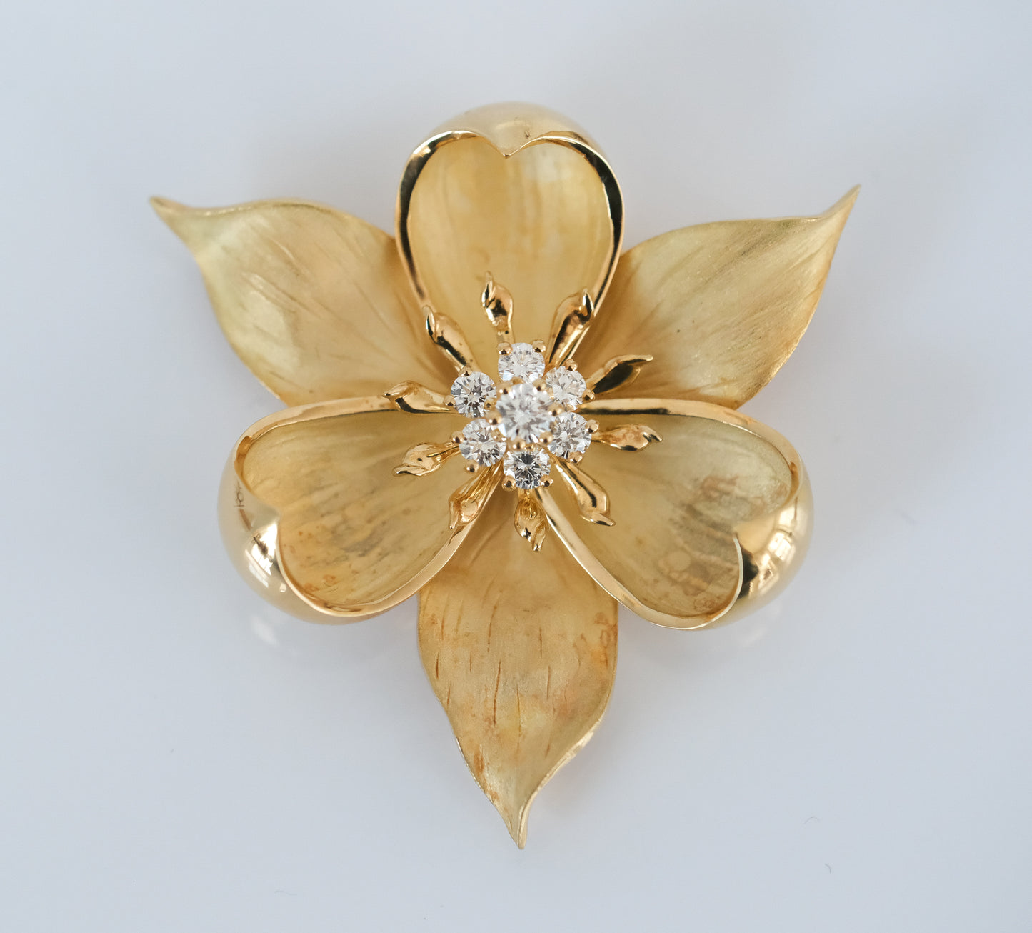 Tiffany and Co. 18K Vintage Diamond Dogwwod Flower Brooch - Premium Brooch from All The Best Vintage - Just $9650! Shop now at All The Best Vintage