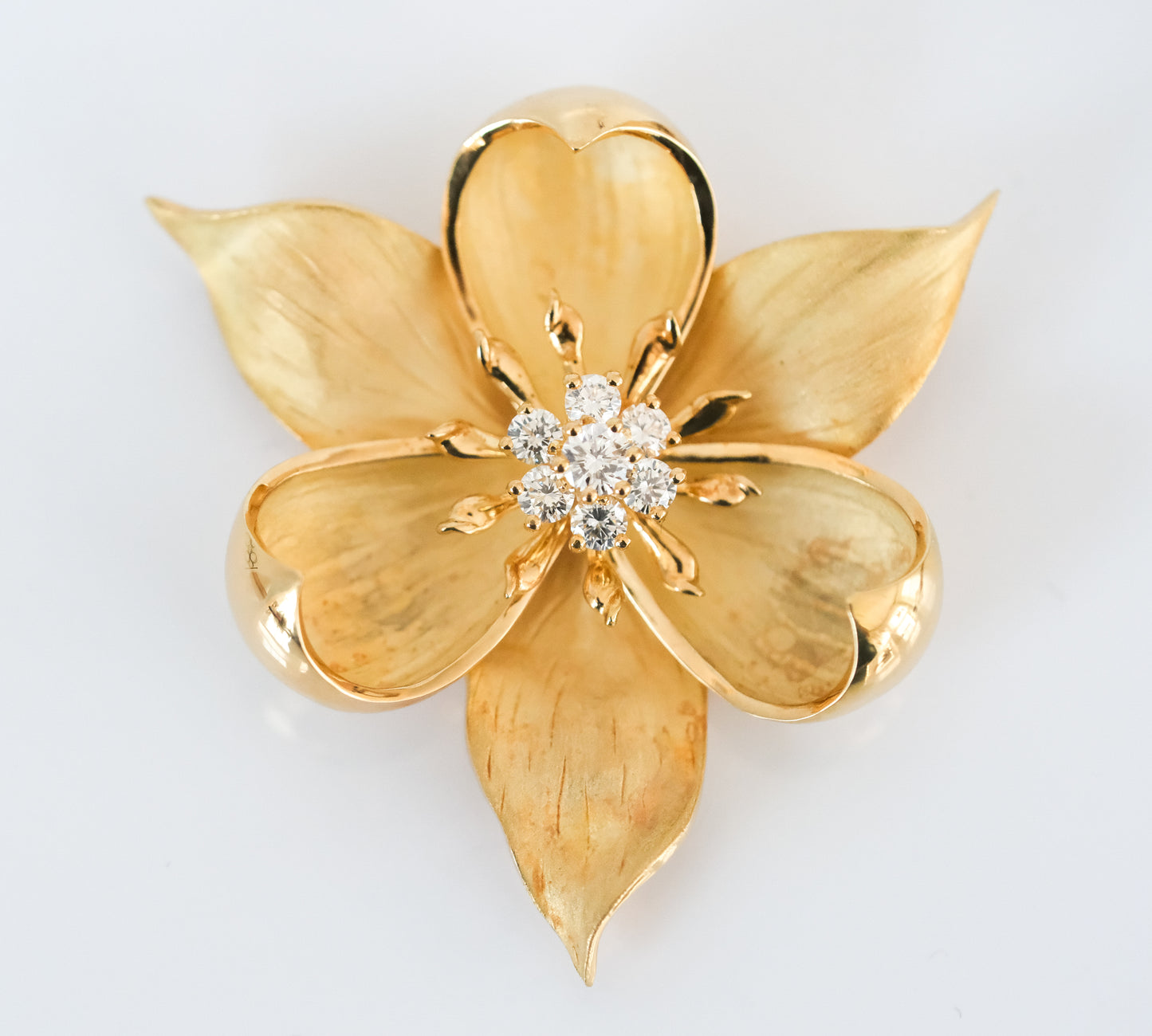 Tiffany and Co. 18K Vintage Diamond Dogwwod Flower Brooch - Premium Brooch from All The Best Vintage - Just $9650! Shop now at All The Best Vintage