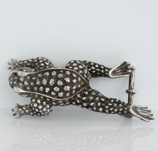 Kieselstein Large Frog or Toad Sterling Silver Belt Buckle - Premium Belt Buckle from All The Best Vintage - Just $699! Shop now at All The Best Vintage