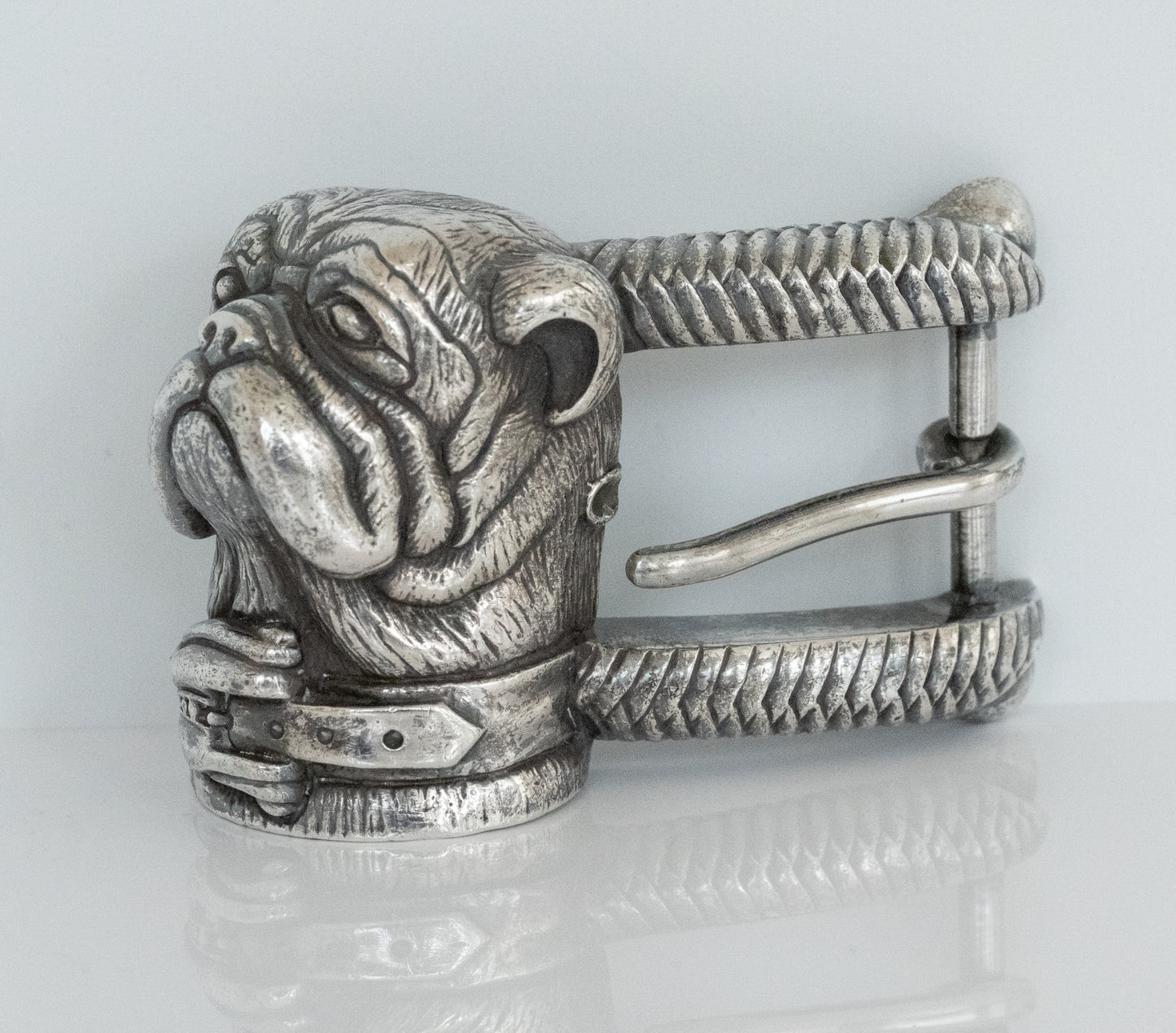 Kieselstein Cord Sterling Silver Bulldog Belt Buckle - Premium Belt Buckle from All The Best Vintage - Just $795! Shop now at All The Best Vintage