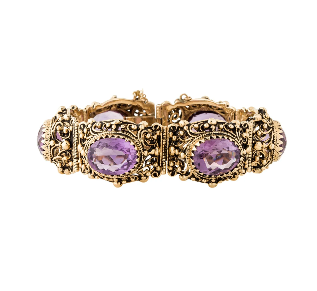Vintage Amethyst Amethyst Bracelet - Premium Bracelet from All The Best Vintage - Just $5900! Shop now at All The Best Vintage