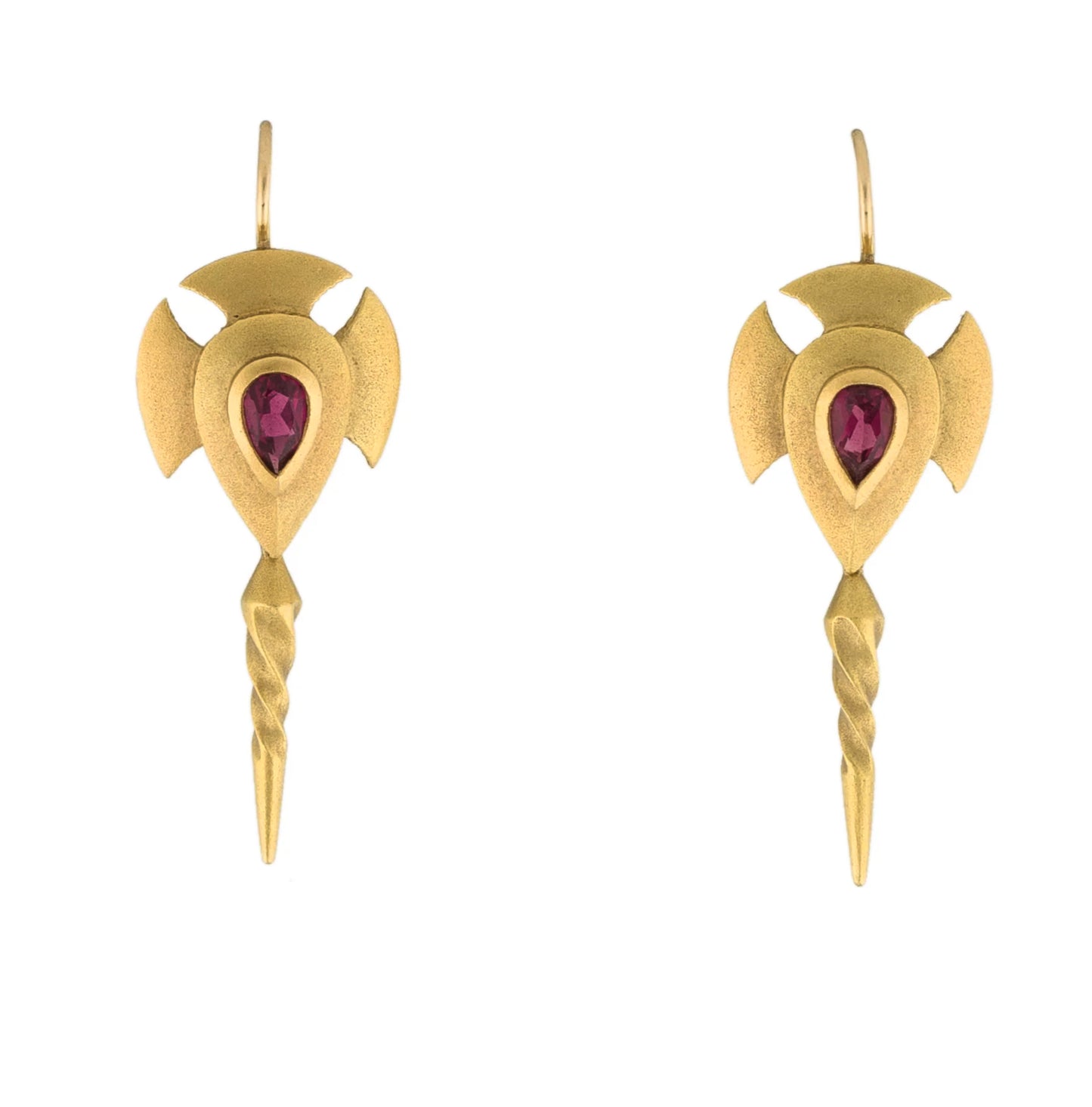 18K Gold Tourmaline Drop Earrings - Premium Earrings from All The Best Vintage - Just $2395! Shop now at All The Best Vintage