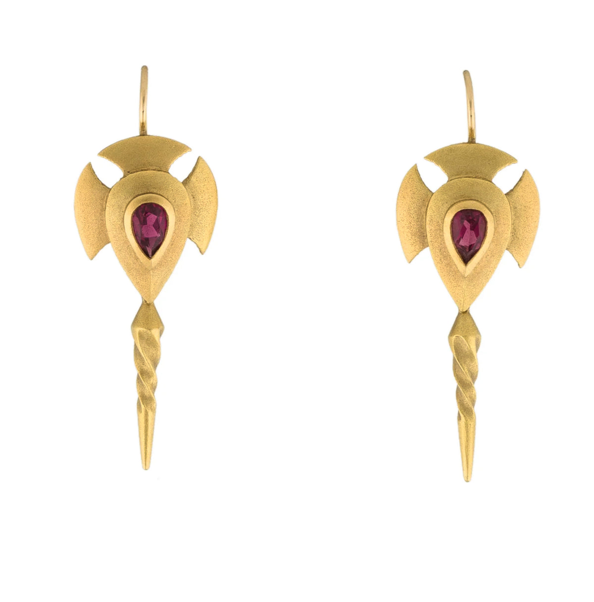 18K Gold Tourmaline Drop Earrings - Premium Earrings from All The Best Vintage - Just $2395! Shop now at All The Best Vintage