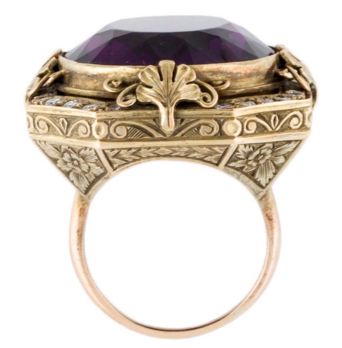Gorgeous Vintage Amethyst and Diamond Ring - Premium from All The Best Vintage - Just $4800! Shop now at All The Best Vintage