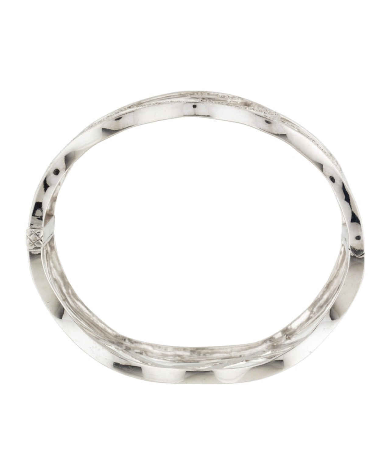14K DIAMOND FLORAL OPEN WORK HINGED BANGLE - Premium from All The Best Vintage - Just $2900! Shop now at All The Best Vintage