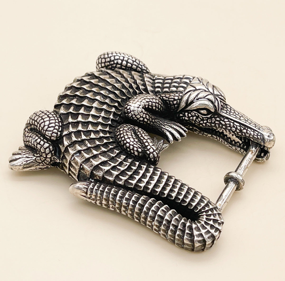 Kieselstein Cord Grand Alligator Belt Buckle - Premium from All The Best Vintage - Just $995! Shop now at All The Best Vintage