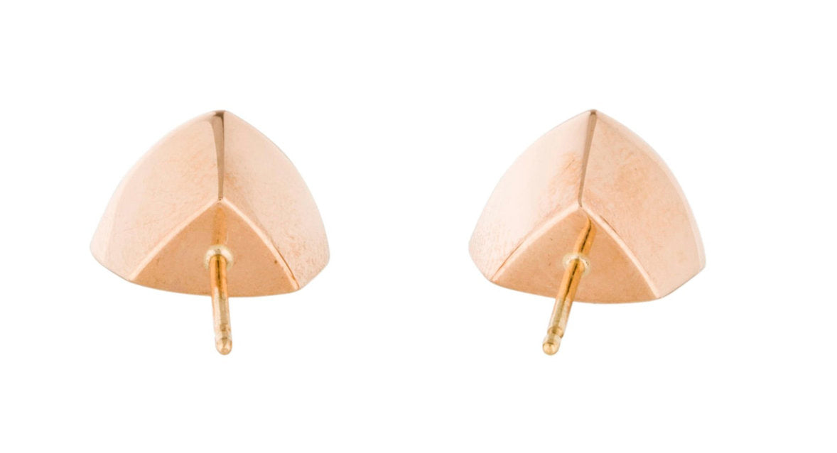 Vintage 18K Rose Gold Opal Stud Earrings - Premium Earrings from All The Best Vintage - Just $1295! Shop now at All The Best Vintage