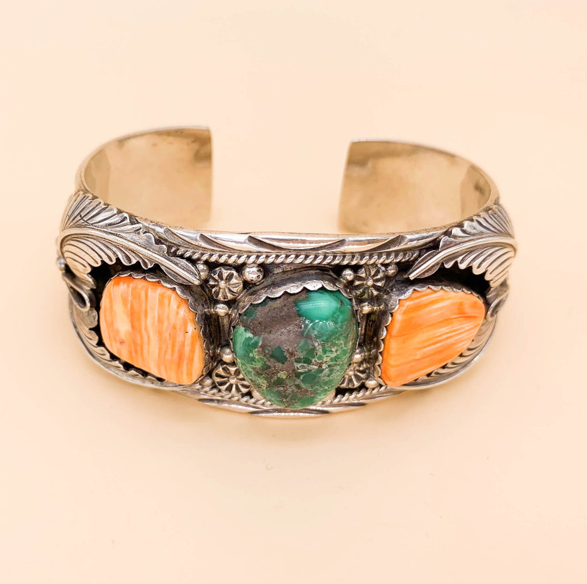 Vnrtage Derrick Gordon Turquoise & Spiney Oyster Sterling Cuff - Premium from All The Best Vintage - Just $595! Shop now at All The Best Vintage