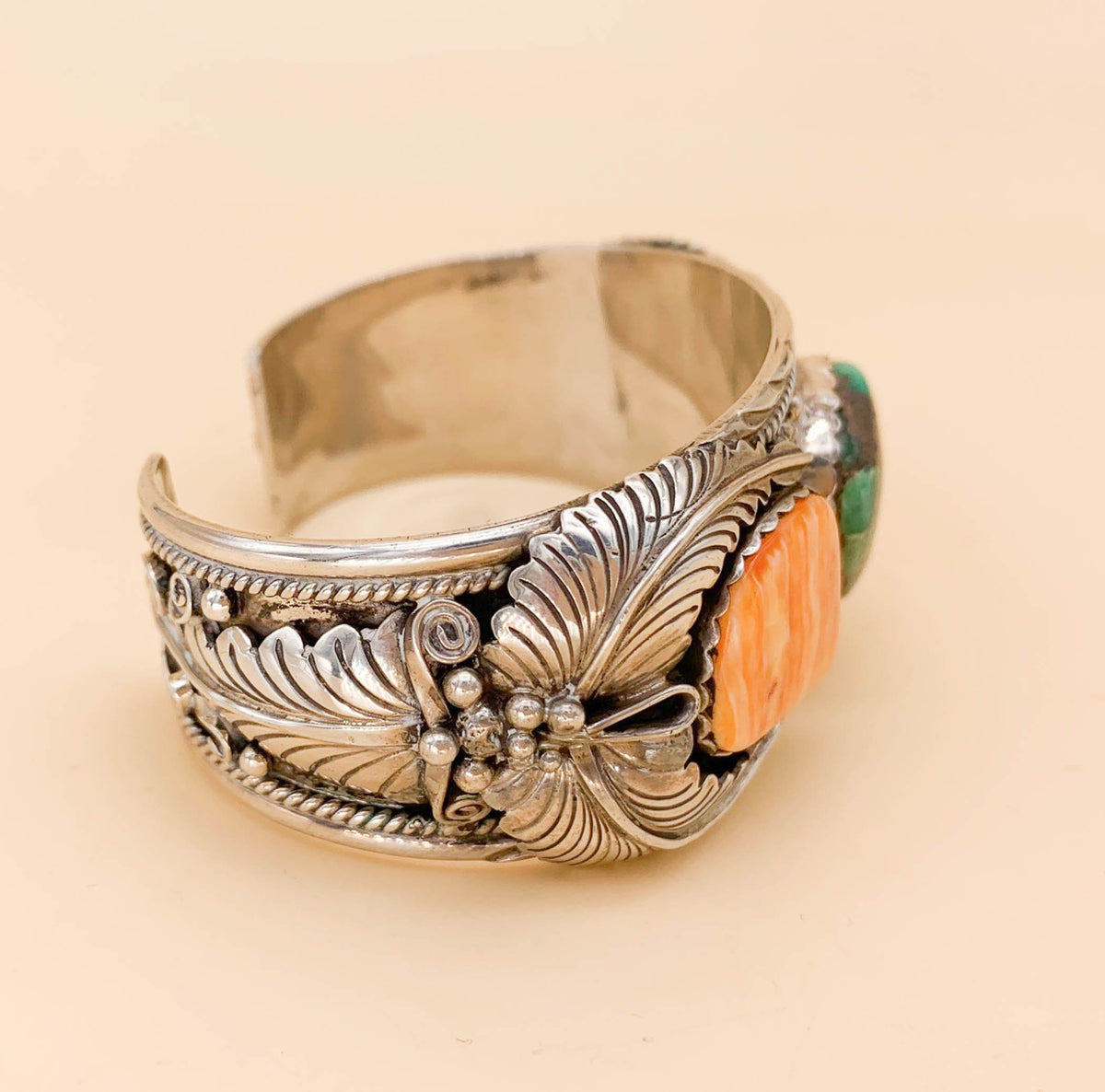Vnrtage Derrick Gordon Turquoise & Spiney Oyster Sterling Cuff - Premium from All The Best Vintage - Just $595! Shop now at All The Best Vintage