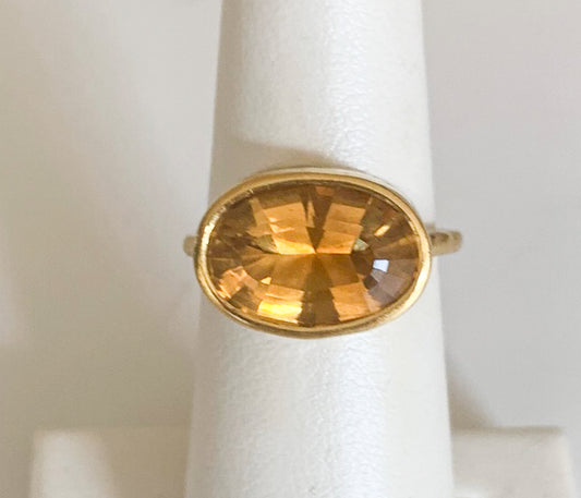 22K Gold Citrine Ring - Premium from All The Best Vintage - Just $795! Shop now at All The Best Vintage
