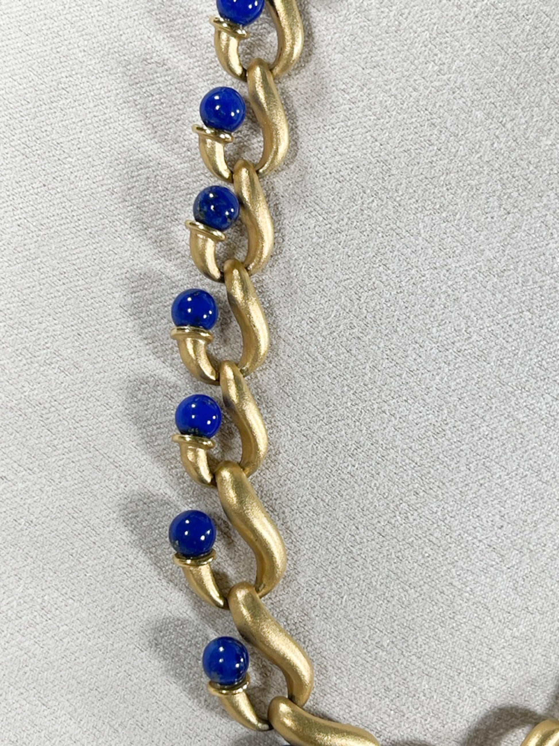 Stunning Vintage 18K Gold and Lapis Necklace - Premium necklace from All The Best Vintage - Just $8950! Shop now at All The Best Vintage