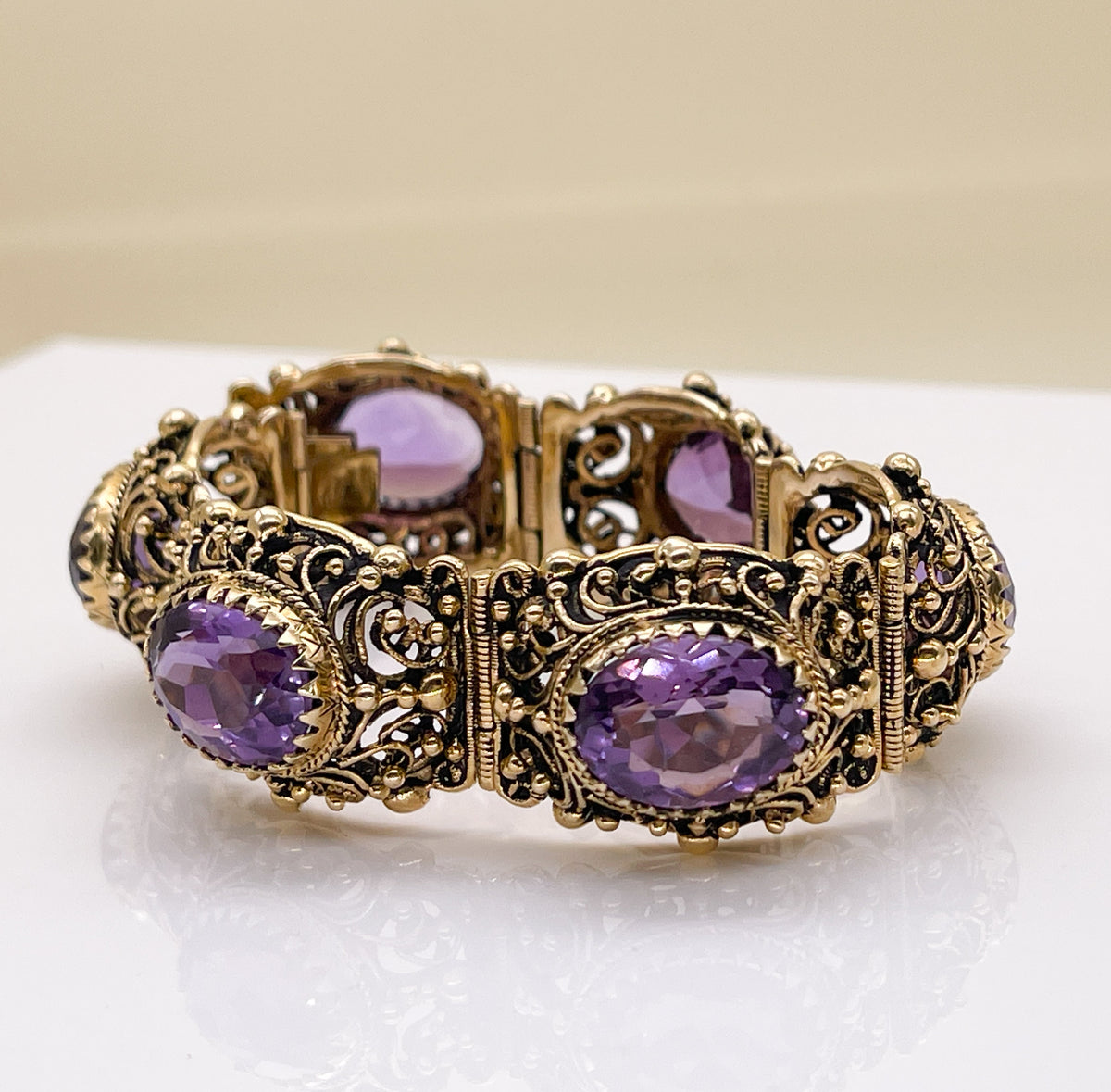 Vintage Amethyst Amethyst Bracelet - Premium Bracelet from All The Best Vintage - Just $5900! Shop now at All The Best Vintage