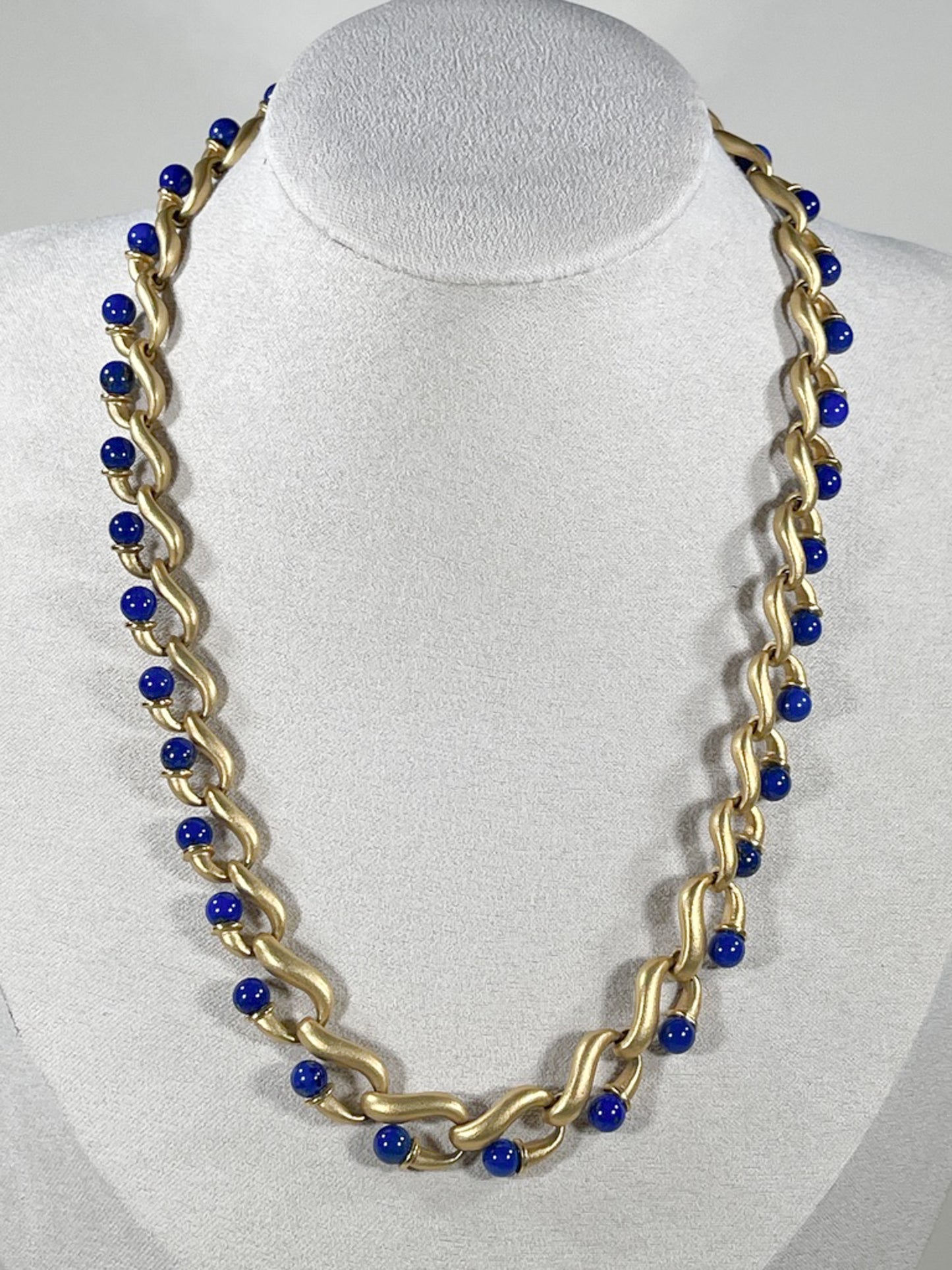 Stunning Vintage 18K Gold and Lapis Necklace - Premium necklace from All The Best Vintage - Just $8950! Shop now at All The Best Vintage